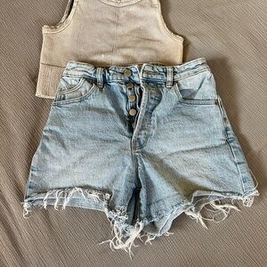 Rolla Original Short High Rise Cut-Off lightwash